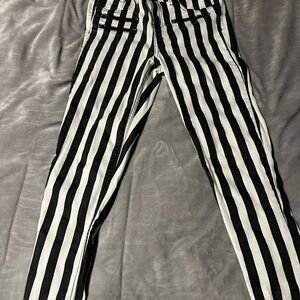 Blackheart Monochrome Striped Pants